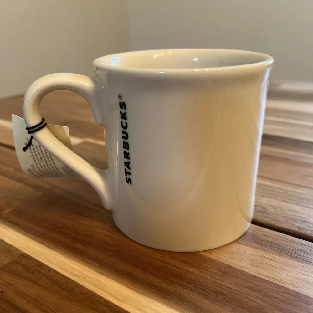 2013 Starbucks Coffee Mug Made in USA Siren Mermaid Logo  Large 14oz D Handle